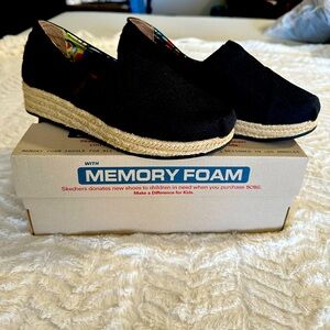 NIB Bobs black platforms size 9